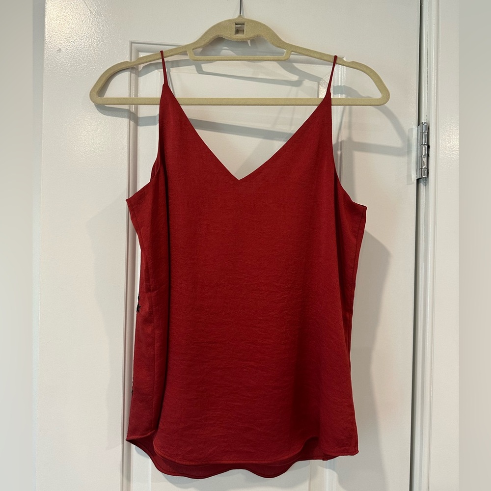 Express Red Floral Tank Top - Picture 3 of 3